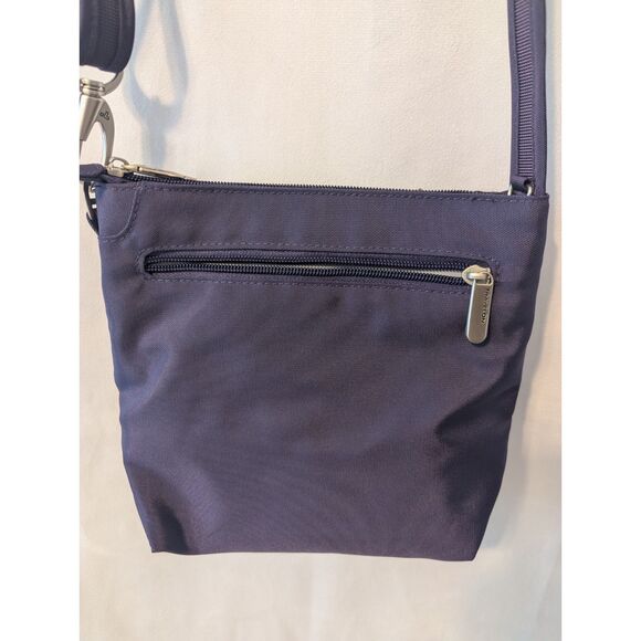👜 Travelon Anti-Theft Classic Mini Shoulder Bag Purple - Picture 7 of 13